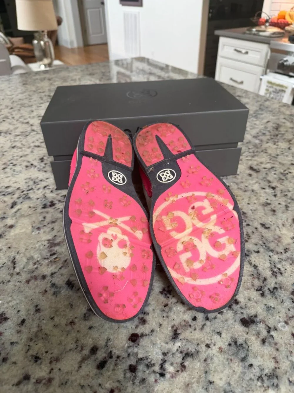 G/FORE Men's Gallivanter Golf Shoes White / Pink Leather Size 9